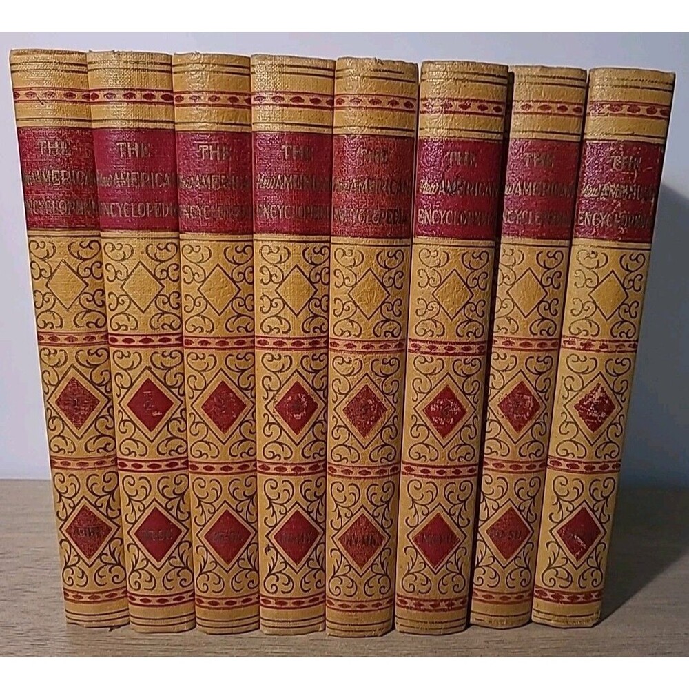 The New American Encyclopedia 8 Volume Hardcover Set Complete 1939 - 1940